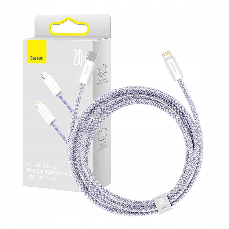 BASEUS MOCNY KABEL DO TELEFONU IPHONE USB TYPU C DO LIGHTNING PD 20W 2M