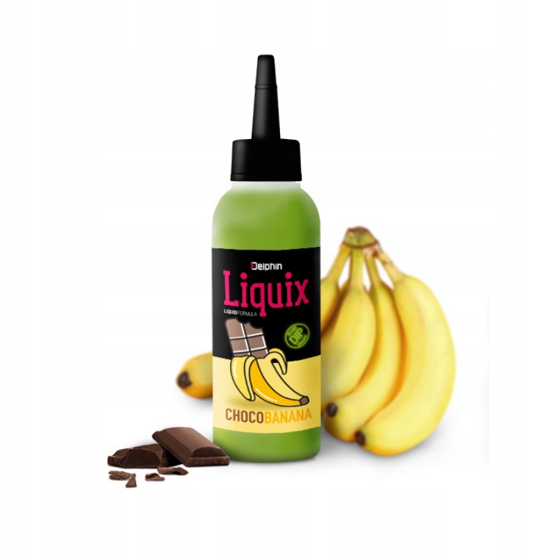 Delphin Fluo dip D Snax LiquiX /100ml Czekoloadowo Bananowy