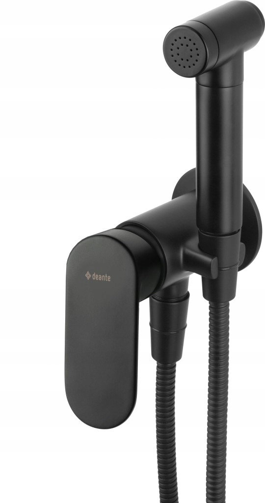 Alpinia čierna nástenná bidetová batéria s hlavicou do sprchy (BGA_N34M)