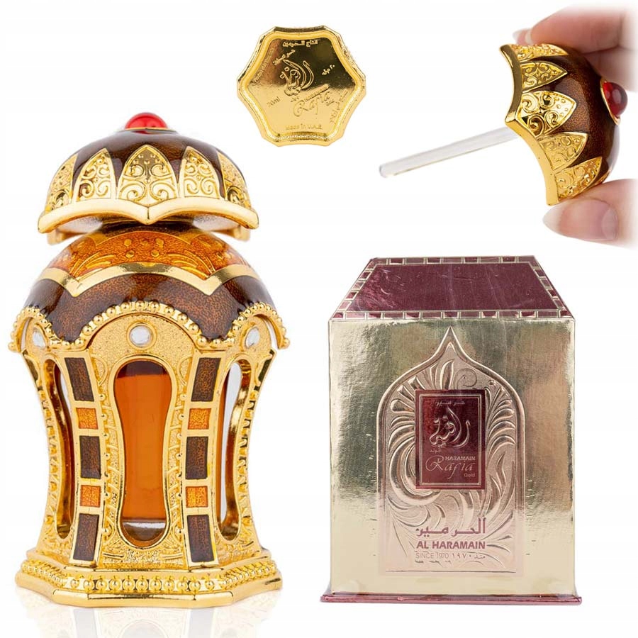 Al Haramain Rafia Gold Perfumy Damskie Arabskie Trwałe Drzewne Przyprawowe