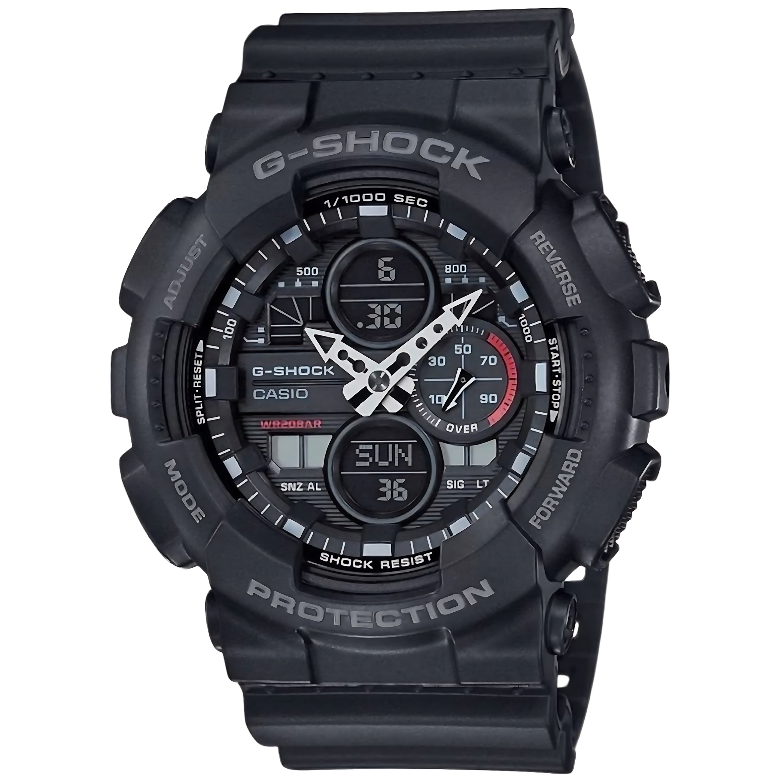 Pánské Hodinky Casio G-Shock GA-140-1A1ER Odolný WR200 Grafitový Box