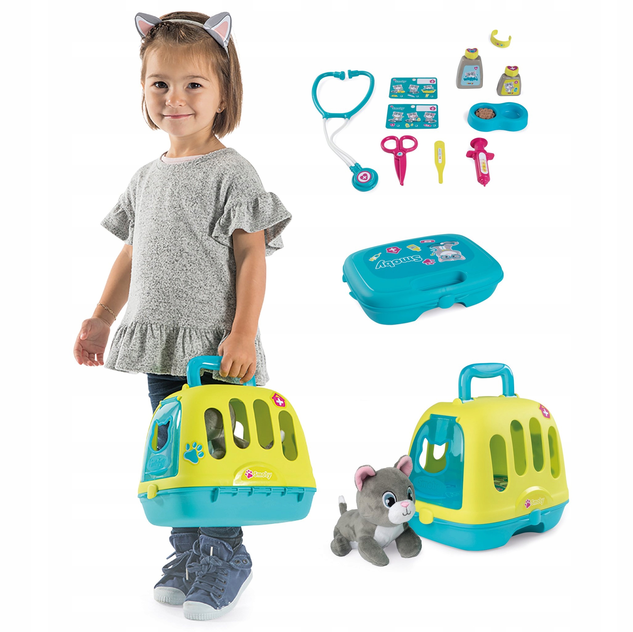 

Smoby Zestaw 2w1 Kontener dla Kota Interaktywny