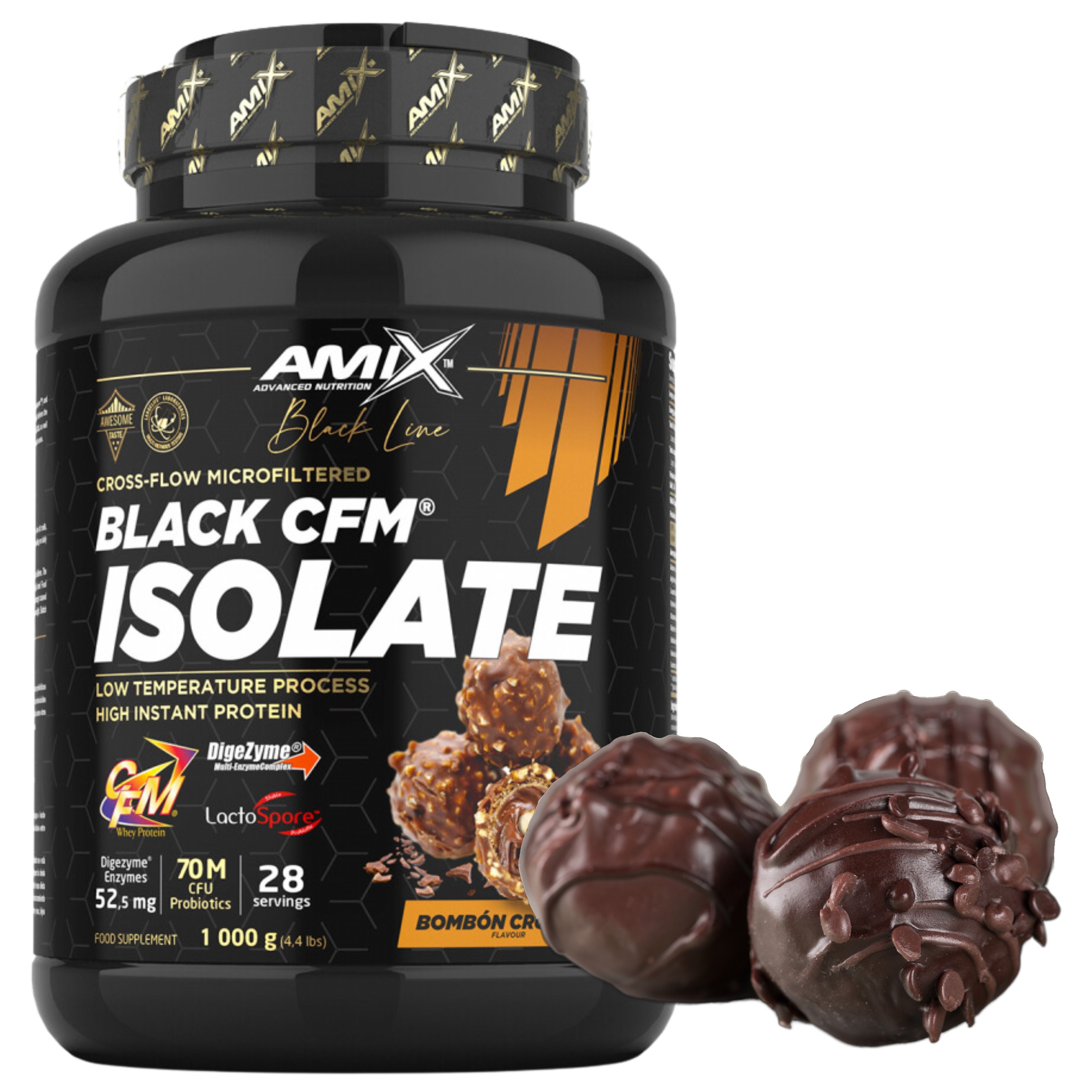 Protein Wpi Proteinový izolát Bílkoviny Čokoláda Ořechový krém Cfm Amix