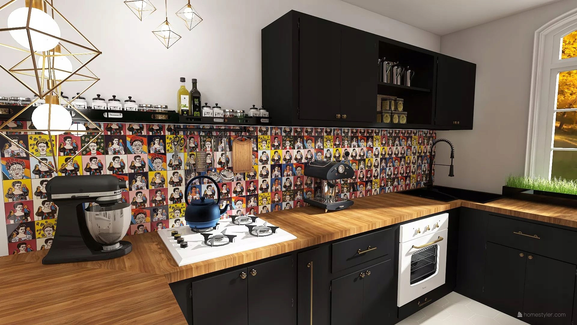 Płytki Ścienne 10x10 Dekoracyjne Frida Kahlo Meksykański patchwork - Fridas Długość 10.5 cm