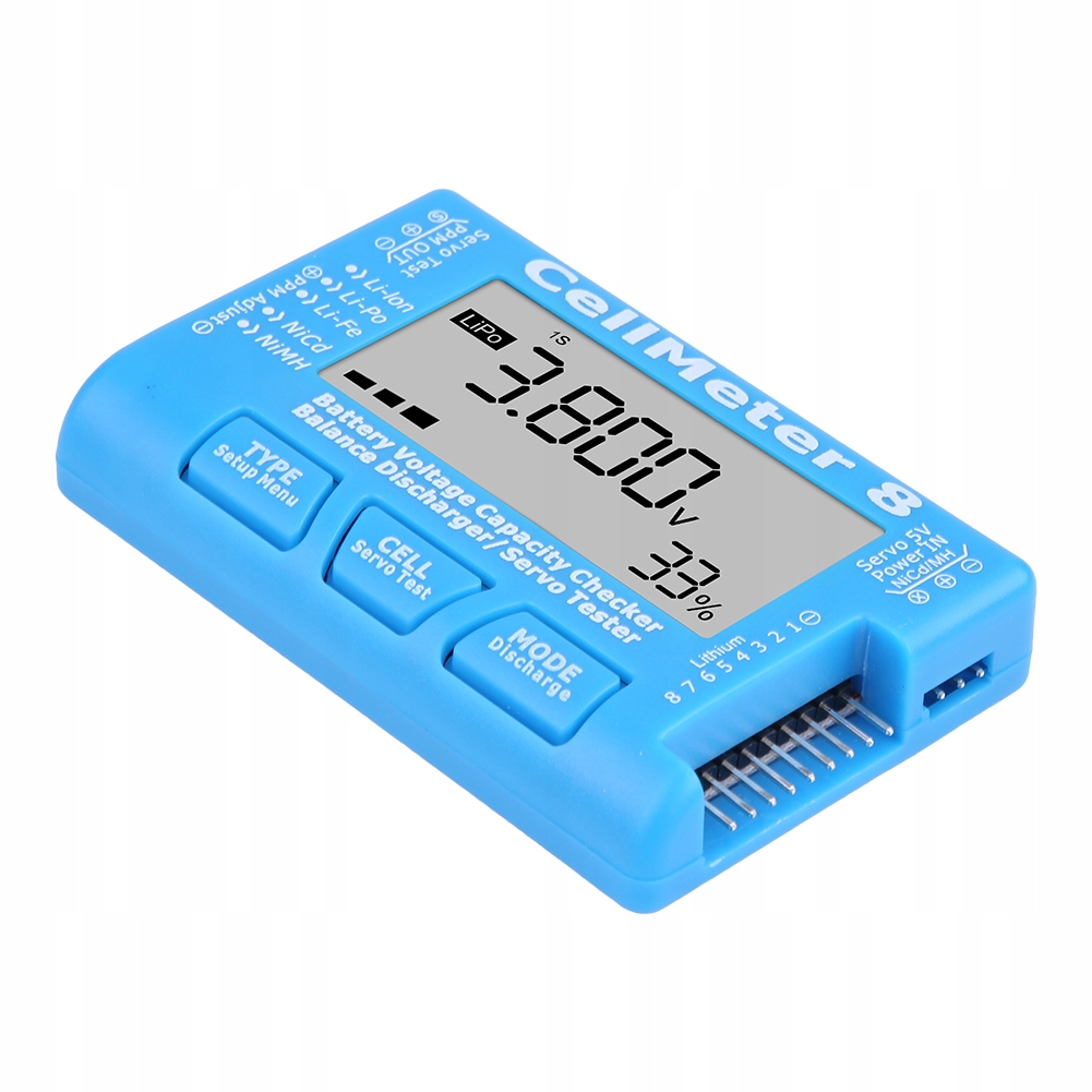 RC CELLMETER 8 CYFROWY MIERNIK NAPIĘCIA POJEMNOŚCI RC CELLMETER 8