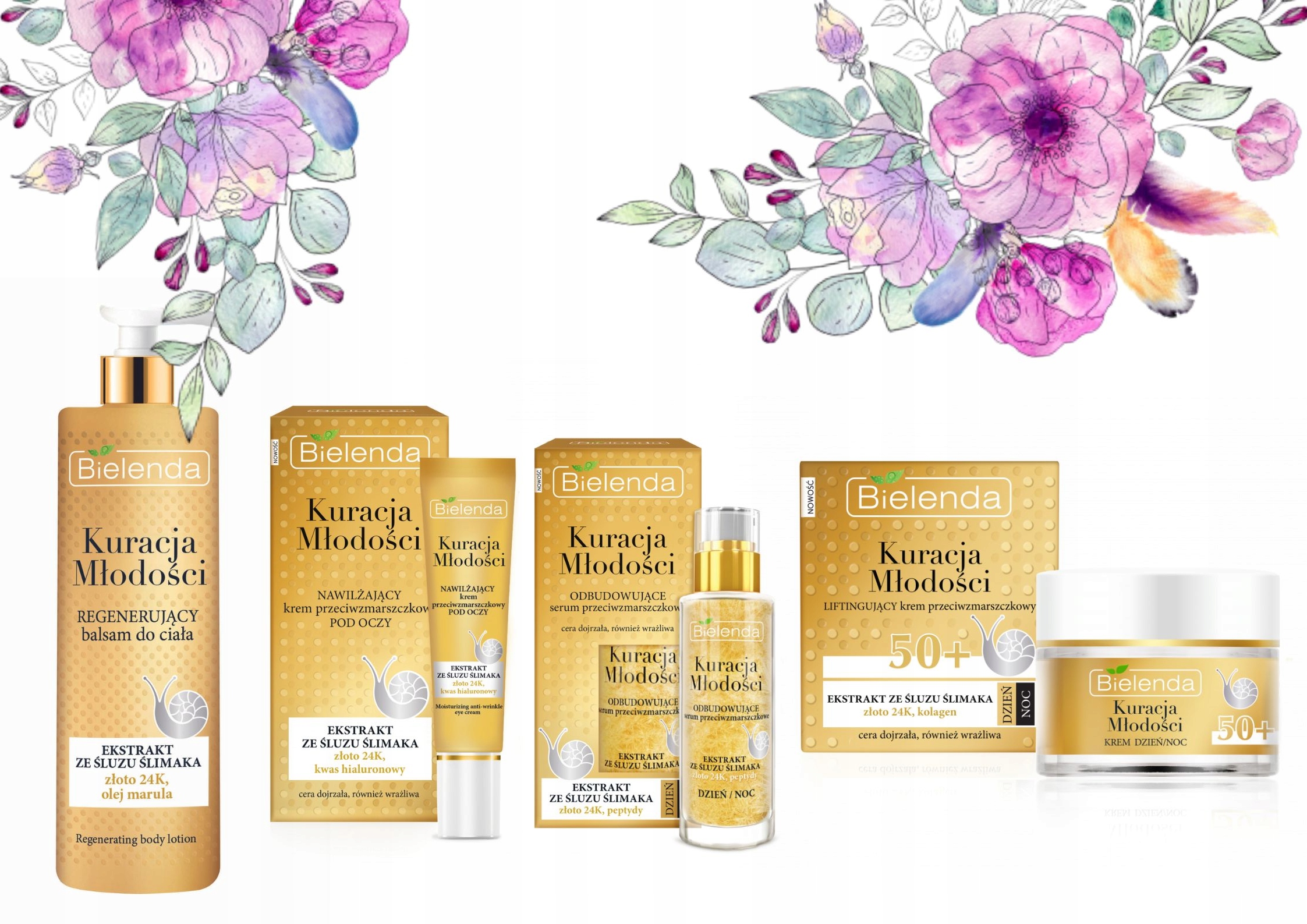 Bielenda Kuracja Młodośći zestaw Na Urodziny 50+ELEGANCE