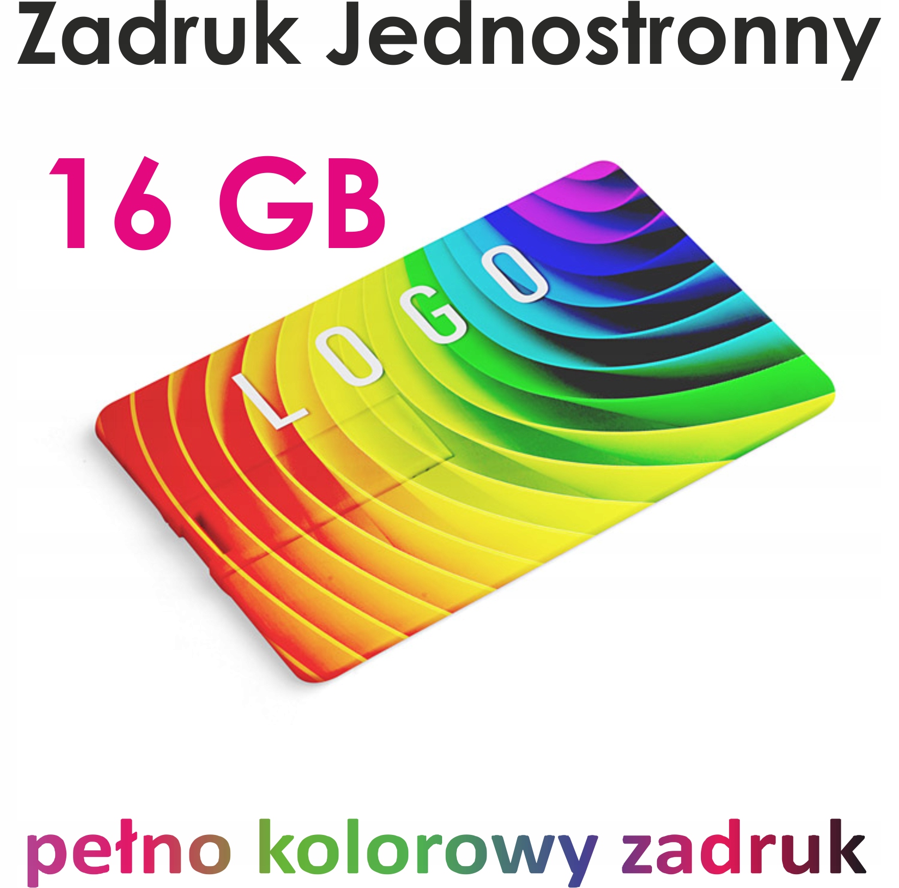 PENDRIVE KARTA USB 16GB z nadrukiem COLOR 25szt. Rodzaj karta
