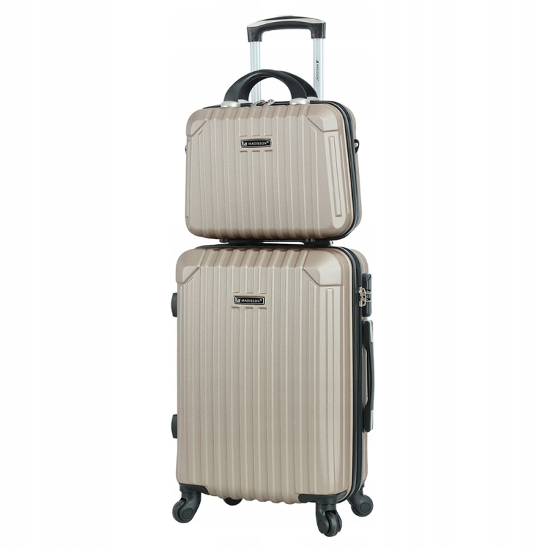 Zestaw mała walizka z kuferkiem podróżnym 55x40x23 Abs 40l