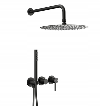 Kfa Podomietková Sprchová Súprava S 3-OTVOROVOU Batériou, Čierna