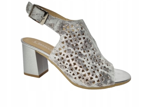 Sandály Clasicco 2000 stříbrné, velikost 37