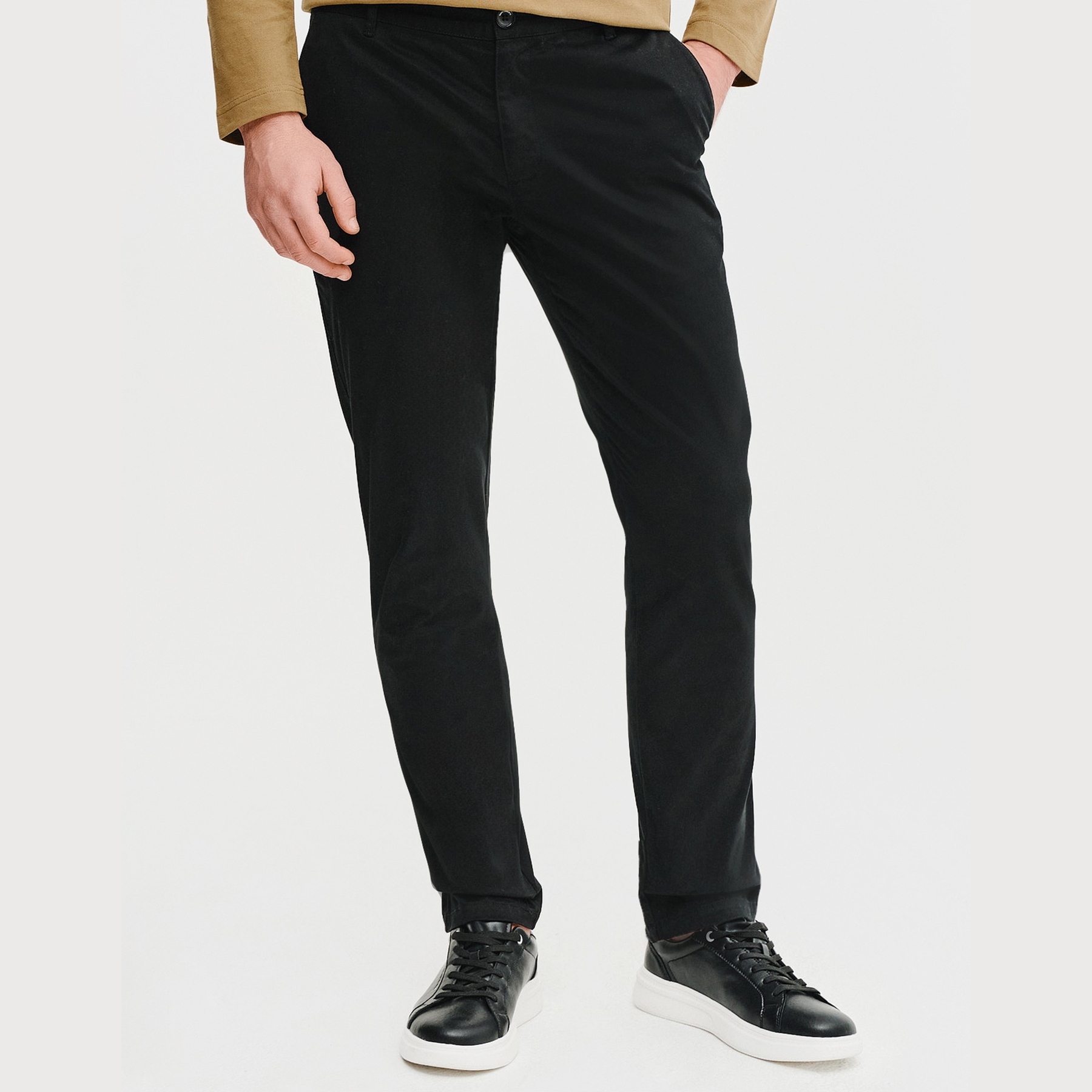 Pánské chino kalhoty Pako Lorente bez potisku, černé, vel L32 W40