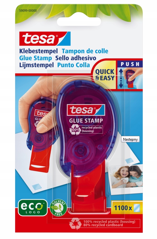 

Klej biurowy w stemplu tesa 1100 klejących stempli