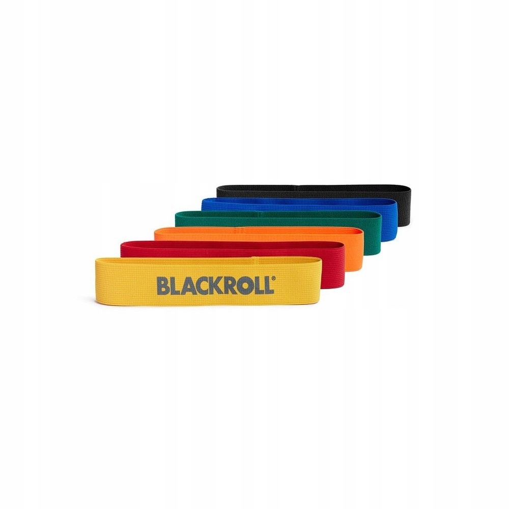 Gumy popruhy pro cvičení trénink odporový set Blackroll Loop Band 6 Set