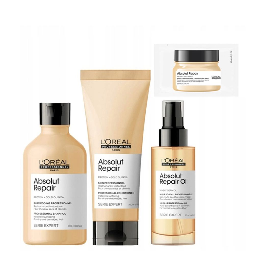 Loreal Absolut Repair obnova poškozených vlasů šampon maska olej