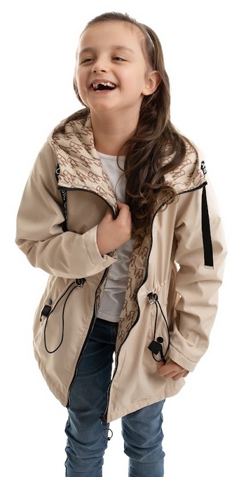KURTKA PARKA WIOSENNA dziewczęca r.140/146 cm Kolor beżowy