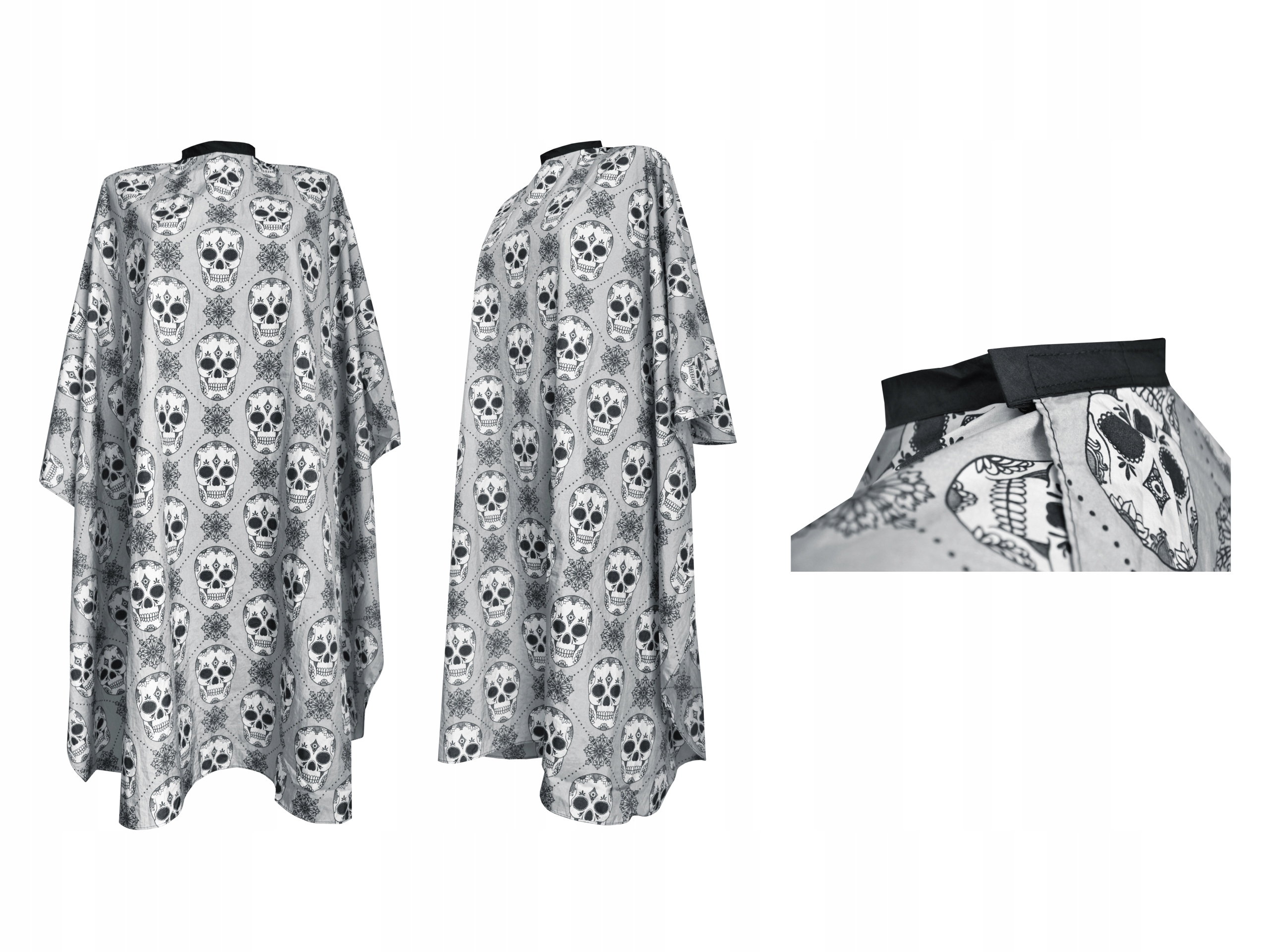 

Peleryna fryzjerska długa Barber Style Sugar Skull