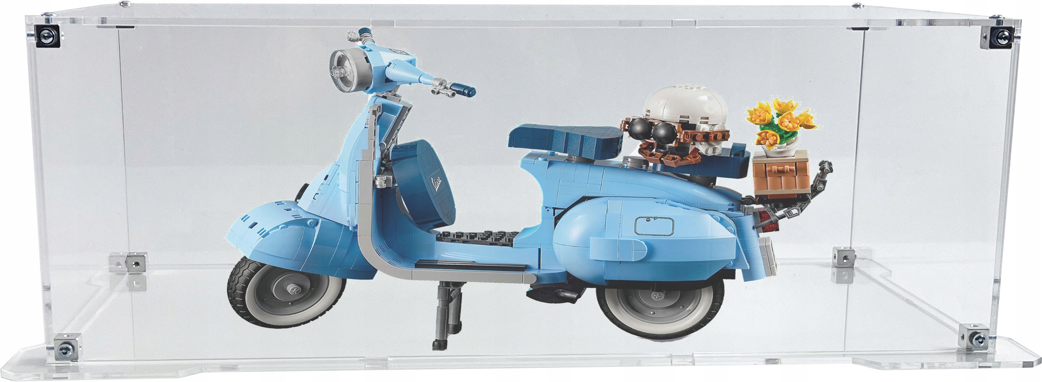 Vitrína s podstavcem Drewlandia pro sadu Lego 10298 Creator Vespa 125