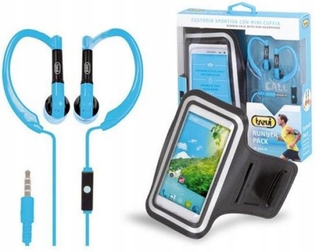 MAS24 SŁUCHAWKI SPORTOWE + ETUI TREVI JR 660 BLUE