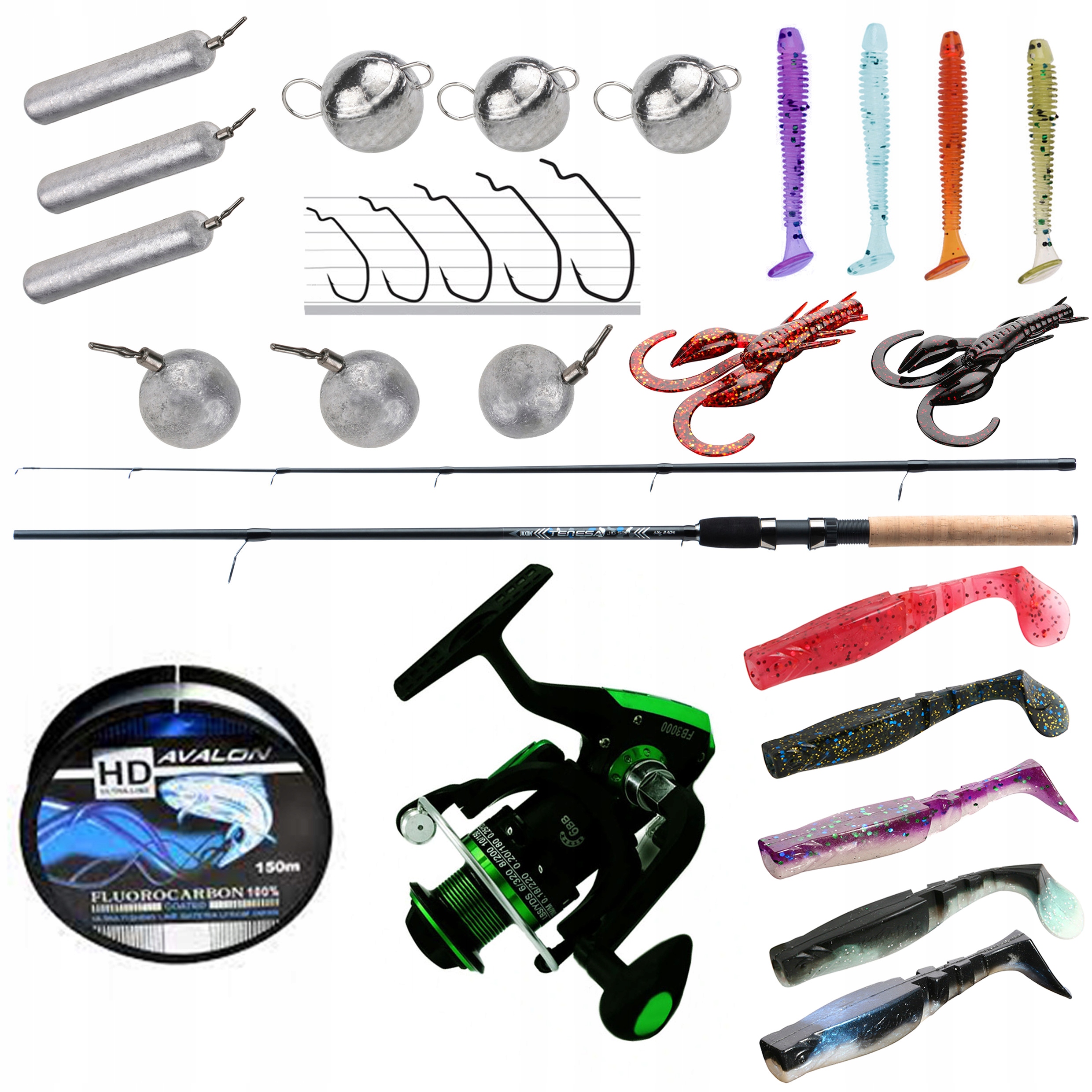 Spinningová Sada Jaxon Drop Shot Akcesoria Mikado