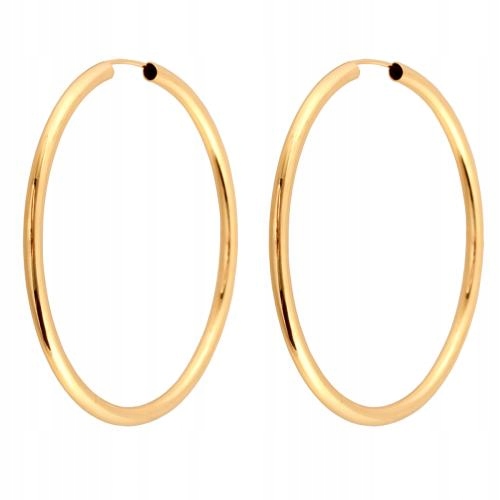 Dámské náušnice ze zlata 585 14k, safírové kroužky, 3,69g, 47,90mm, jako dárek