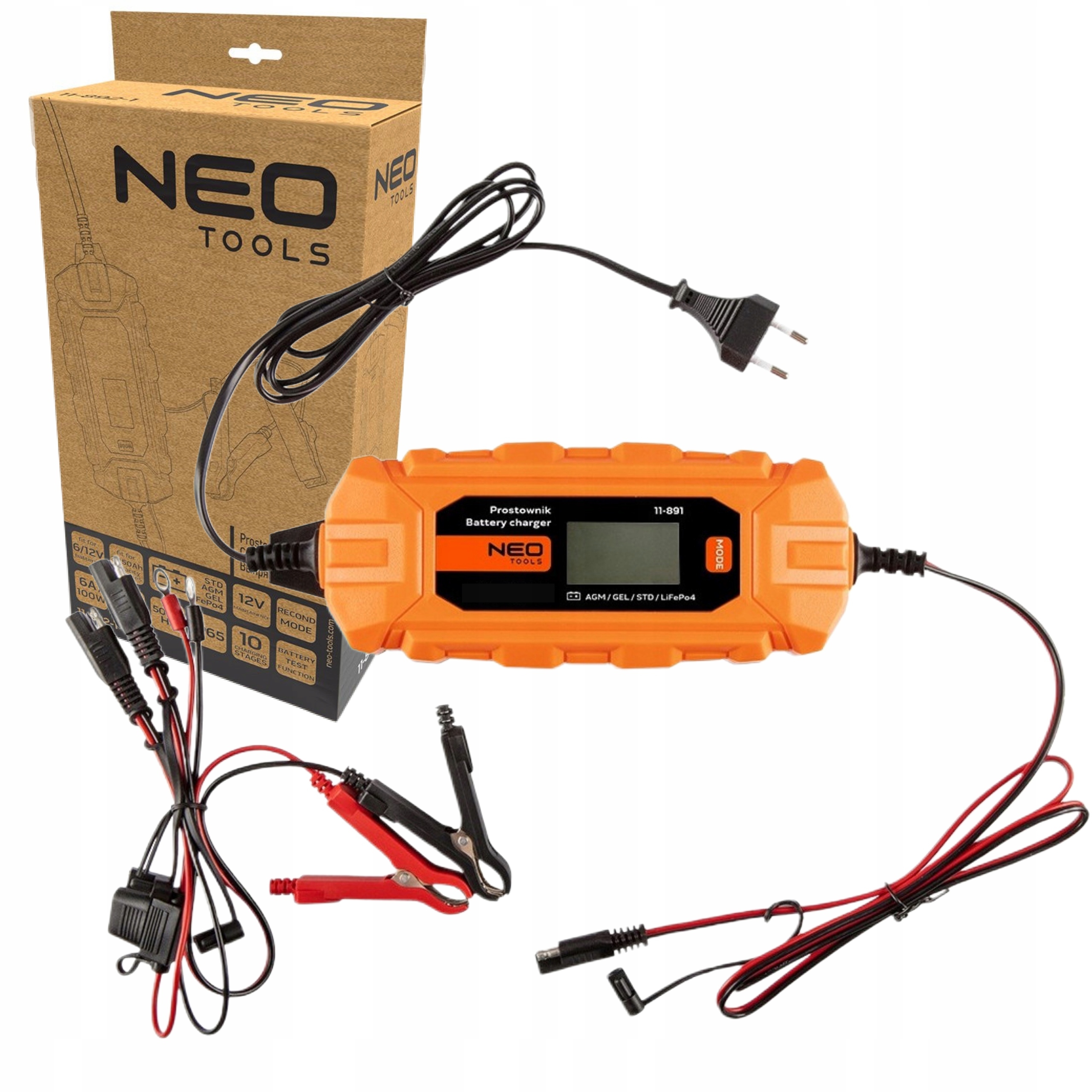 Neo Automatický Usmerňovač Nabíjačka 12V 6A/100W