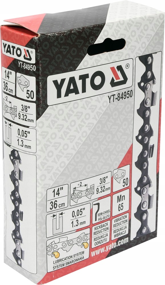 ŁAŃCUCH TNĄCY DO PILARKI 14" 3/8" Kod producenta YT-84950