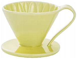 Levně Kónický keramický drip Arita Dripper žlutý cup1
