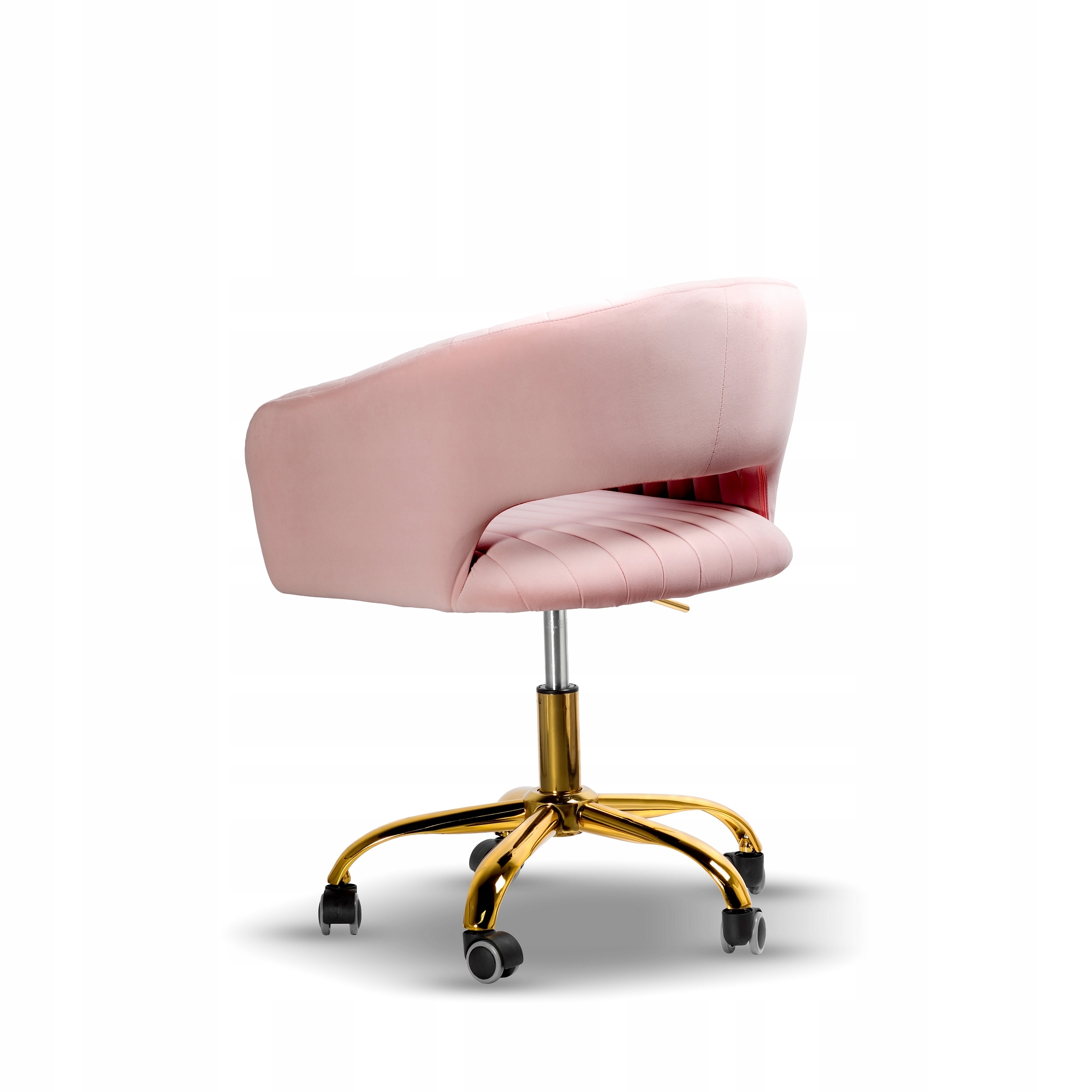 MARGO VELVET róż/złoty nowoczesny fotel obrotowy Głębokość mebla 57 cm