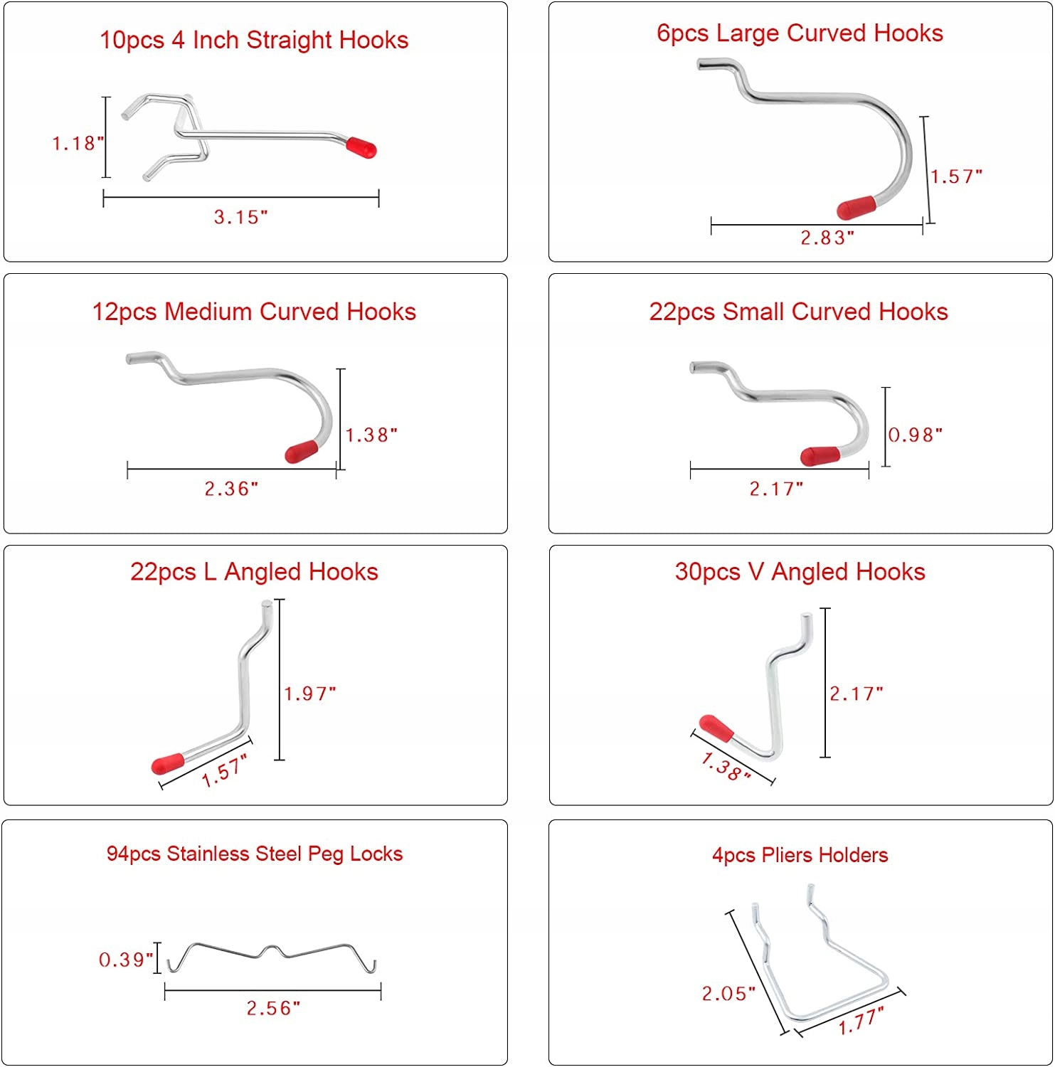 ZESTAW 230 szt. HACZYKÓW I ZAWIESZEŃ DO TABLICY Marka inna