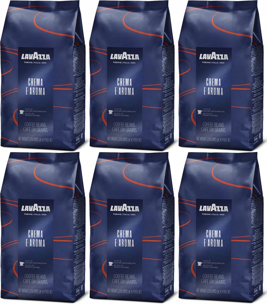 Kawa ziarnista Lavazza Crema e Aroma Espresso Blue 1kg x6