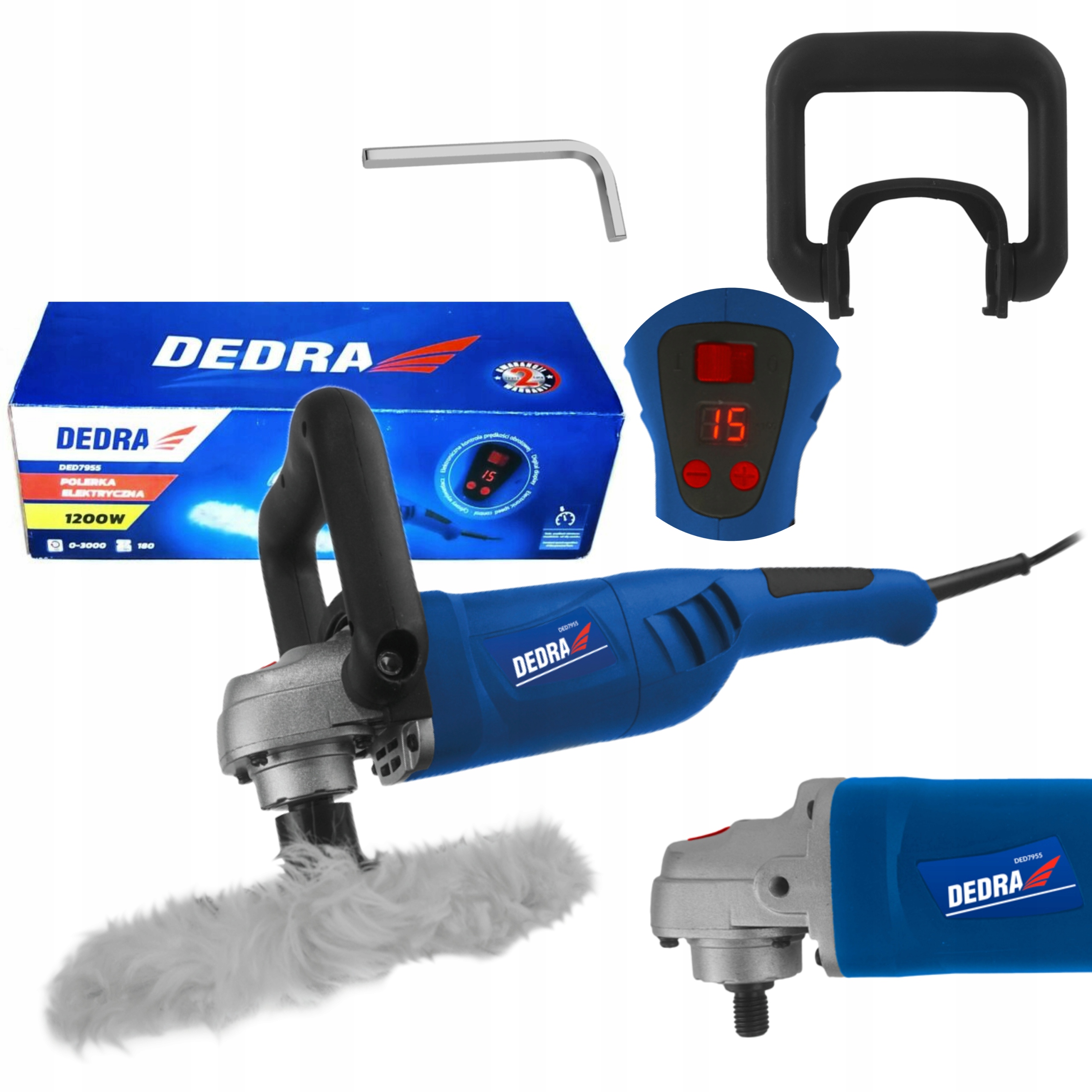DEDRA POLERKA SAMOCHODOWA DED7955 1200W 180MM