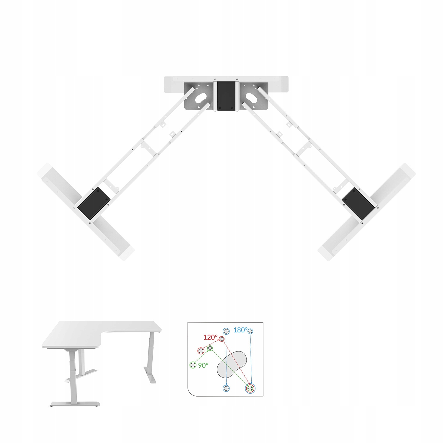 BIURKO ELEKTRYCZNE PODNOSZONE STELAŻ REGULOWANY EAN (GTIN) 5903031021219