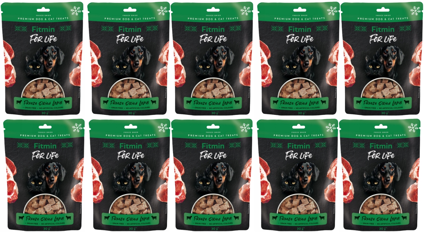 Levně Fitmin Freeze Dried lyofilizované jehněčí psí pamlsek kočky 10x30 g
