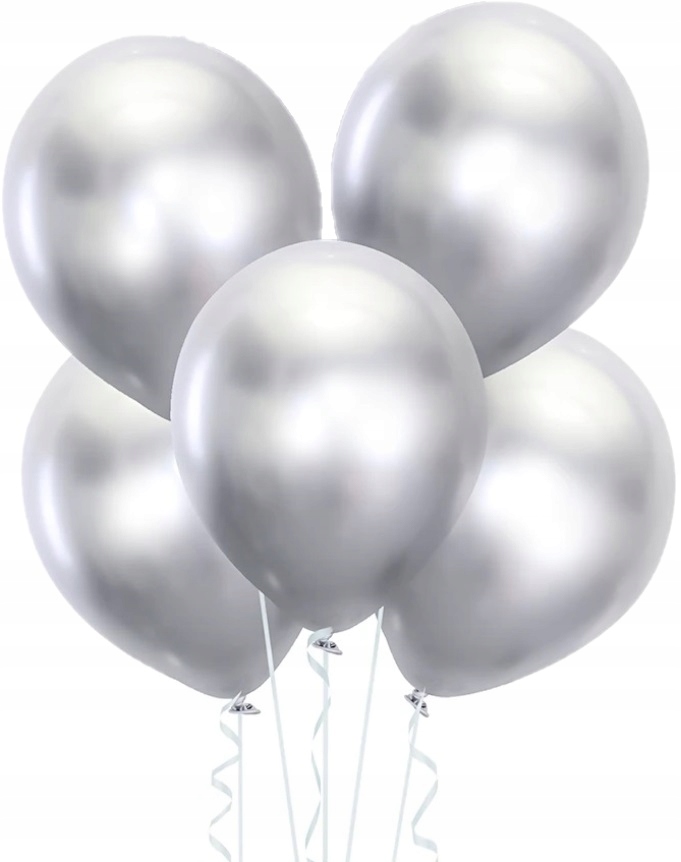 

Balony Srebrne 30cm Chromowane 5szt na urodziny