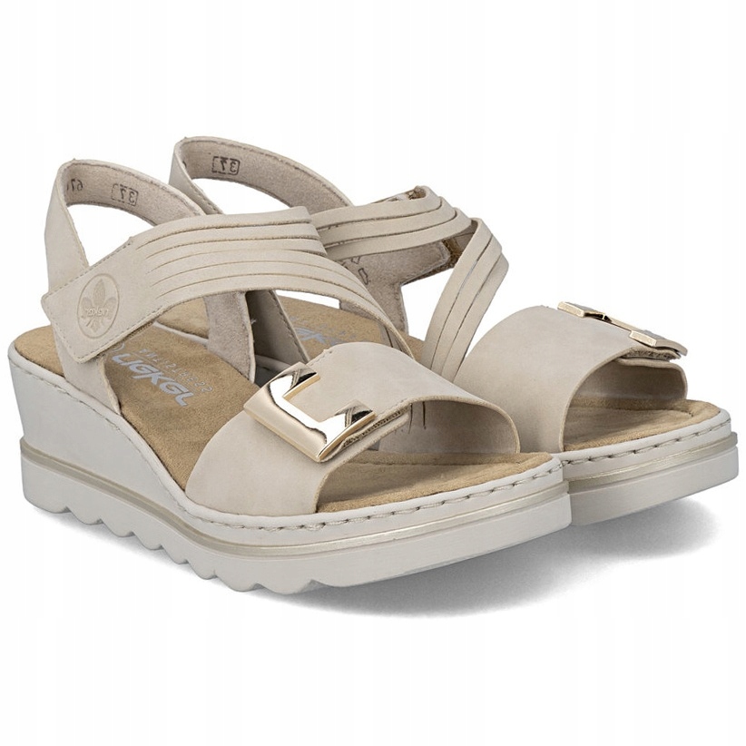 Dámské sandály Rieker 67410-62 Beige béžové Eko Kůže VEL..39