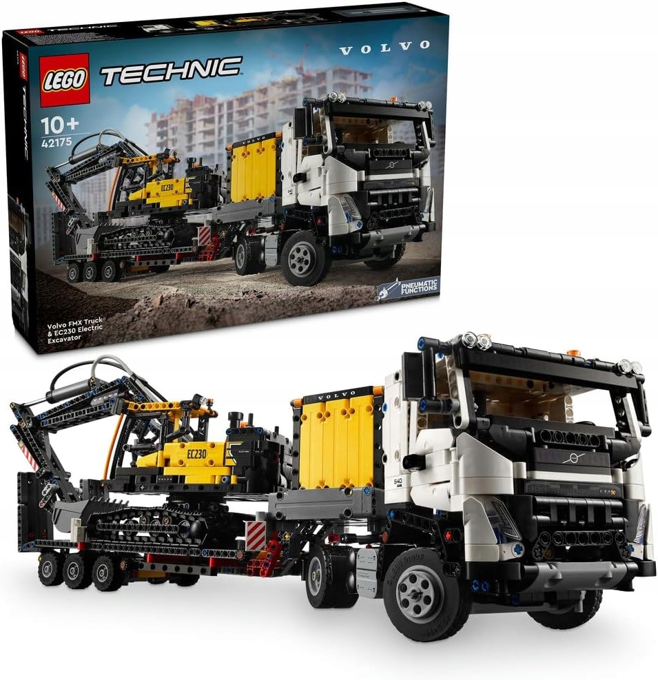 Lego Technic Nákladní automobil Volvo Fmx a bagr EC230 Electric, Hračka
