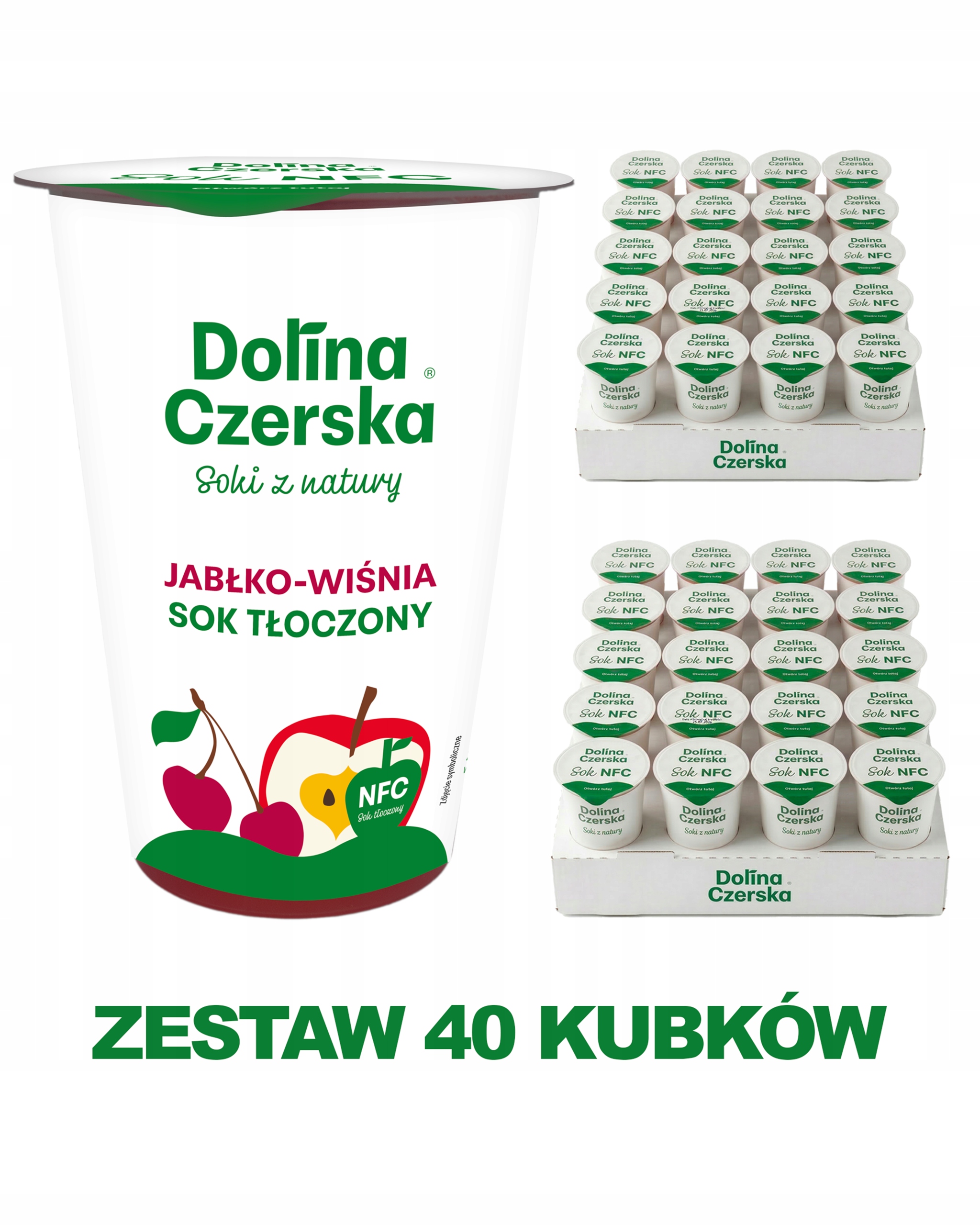 Sok Jablko-višeň Dolina Czerska 200 ml 100% Nfc Set 40 kusů