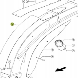 Blacha ścieralna komina Claas Jaguar 0000766342 EAN (GTIN) 8716106698233