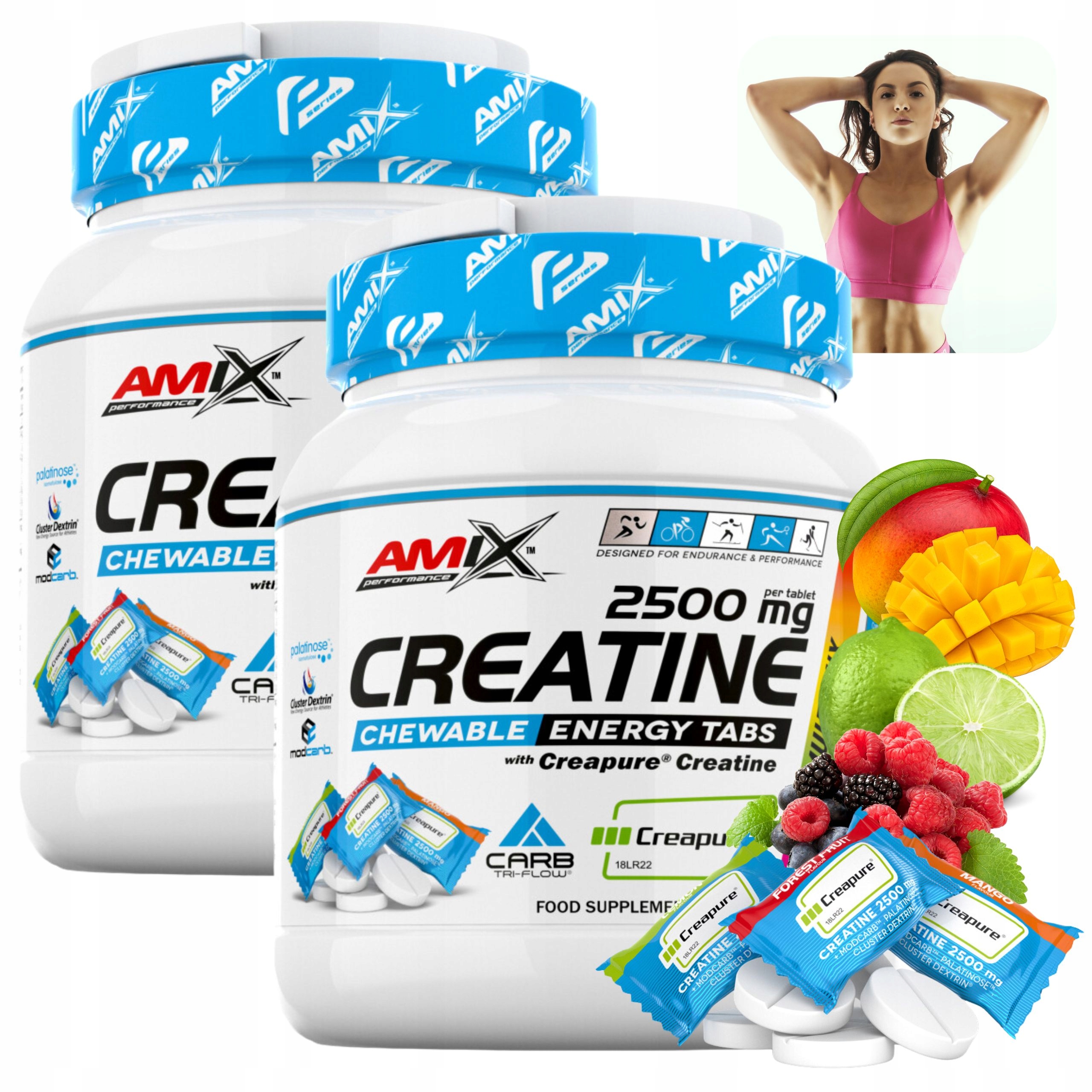 Creatine Creapure Monohydrát kreatinu Tablety na cucání Kreatin Chutná