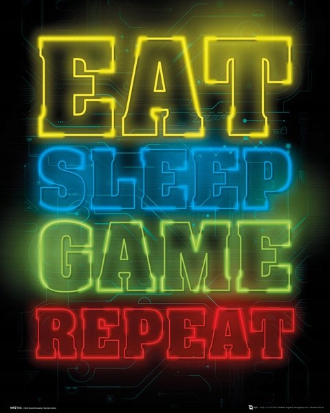 

Eat Sleep Game Repeat plakat