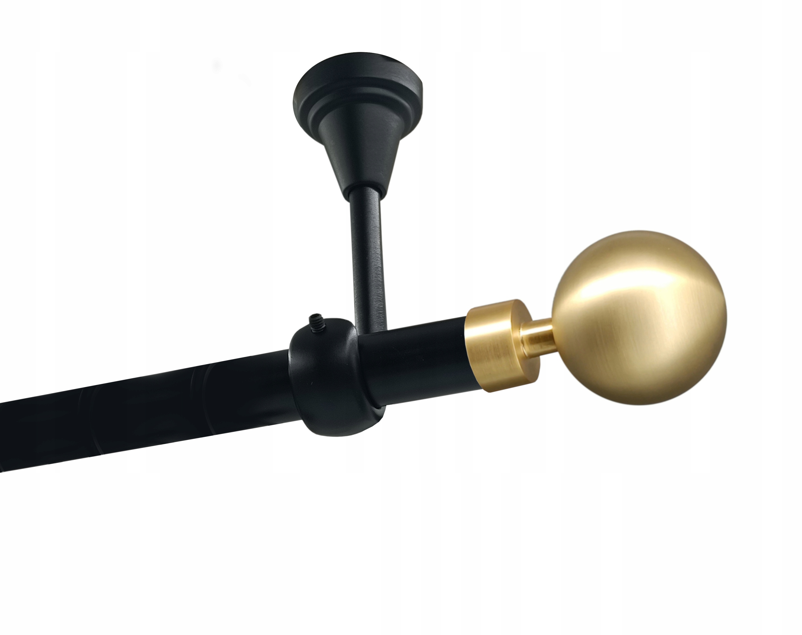 Jednoduchá garnýž Metal Stropní 19mm Černý 320cm Kula Modern Bez Koleček