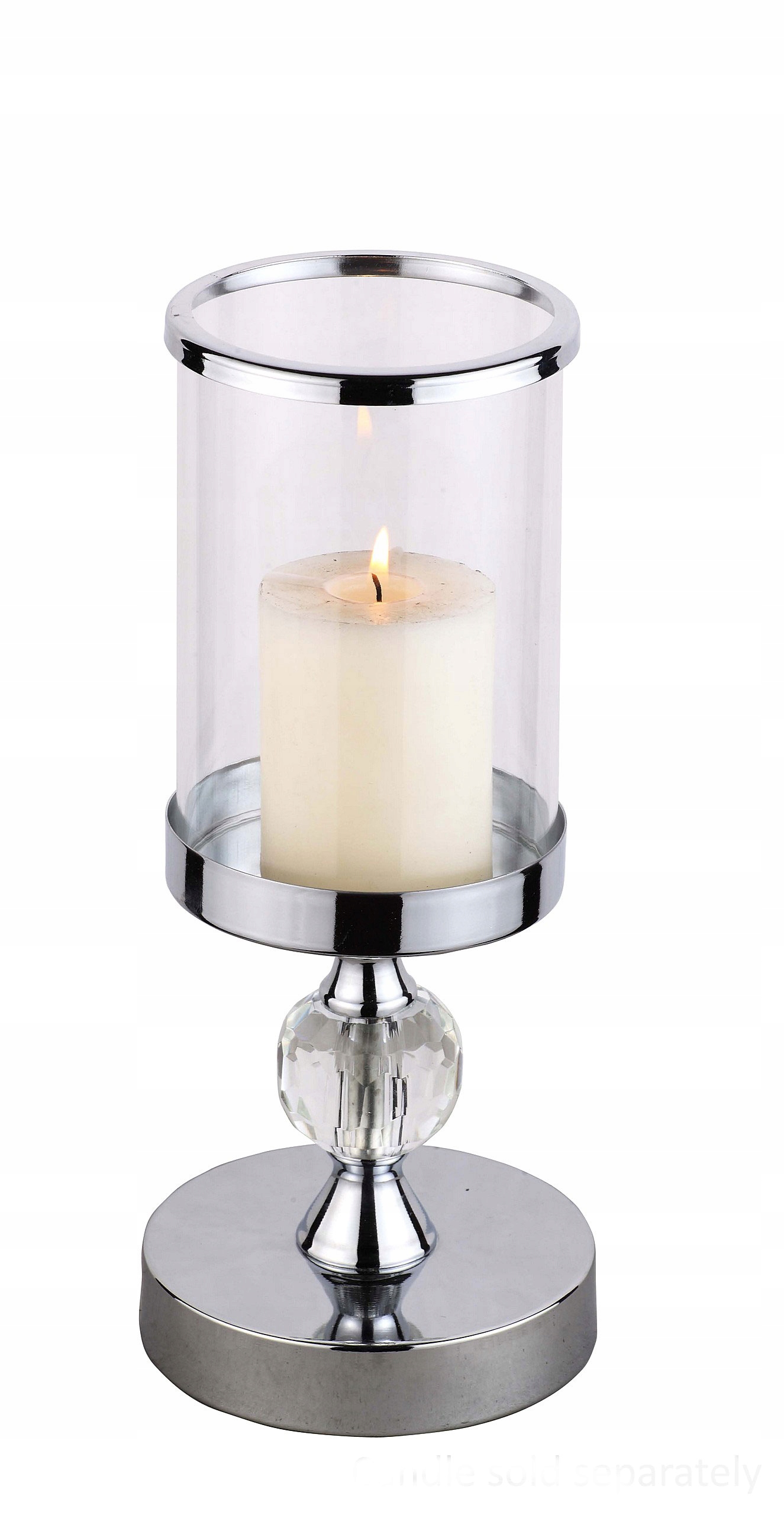 

Świecznik Szklany Lampion Glamour 1 Kryształ. Kula