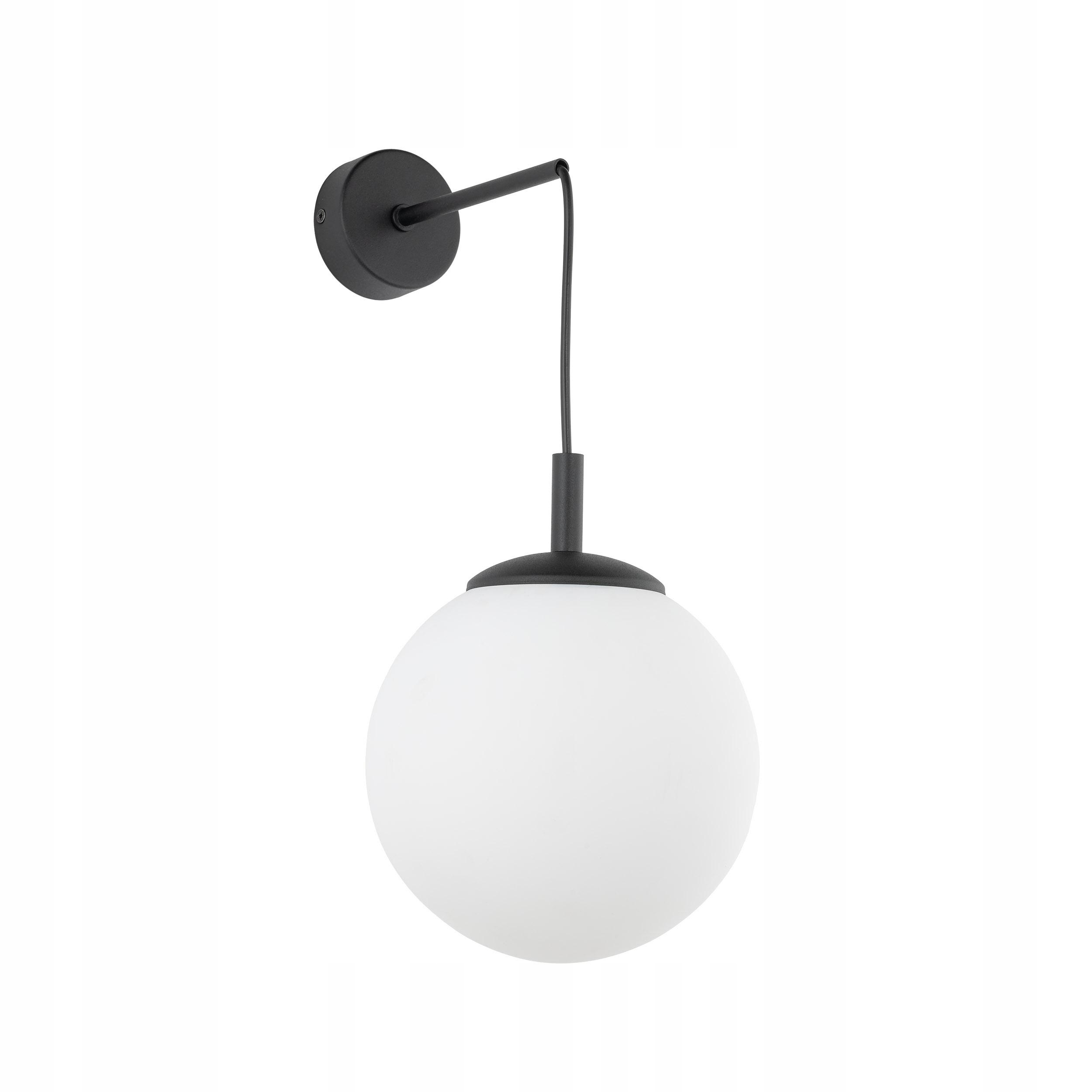 Nástěnné svítidlo Esme Bílé skleněné stínítko 1xE27 Závěsná lampa Nástěnný obývací pokoj Pokoj