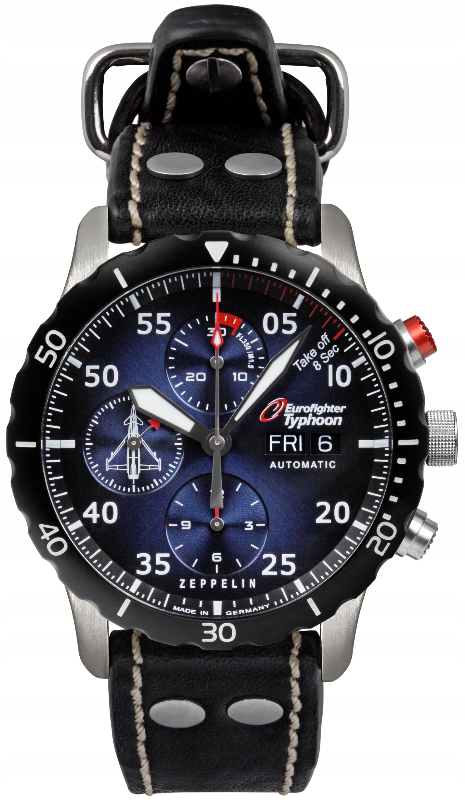 Nové originální pánské hodinky Zeppelin Eurofighter automatik 7218-3