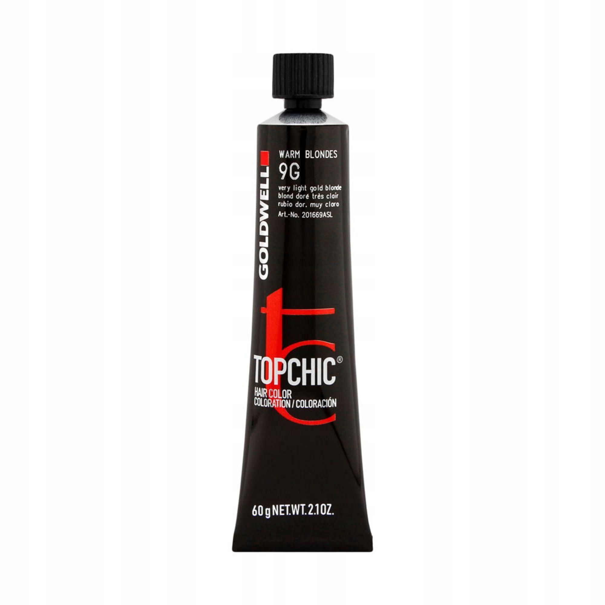 Goldwell, TopChic, Trvalá barva na vlasy, 9G Velmi světlá zlatá blond, 60 ml