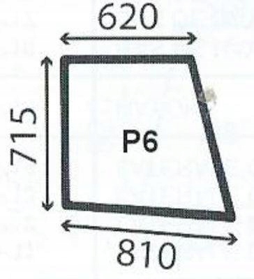 sklo pro traktor Ford série 30 dveře horní pravé
