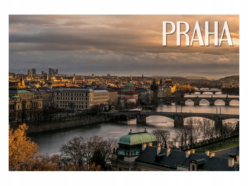 

Praga Wełtawa Panorama Magnes na lodówkę