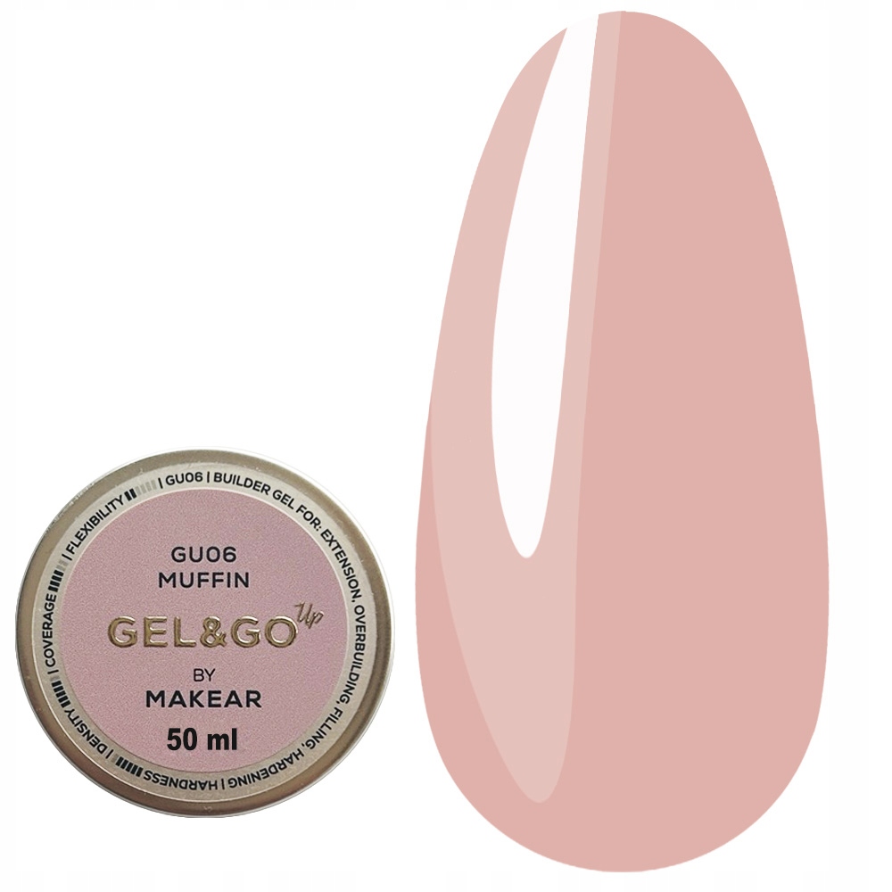 Stavební gel Makear Gel&Go Up GU06 Muffin 50 ml