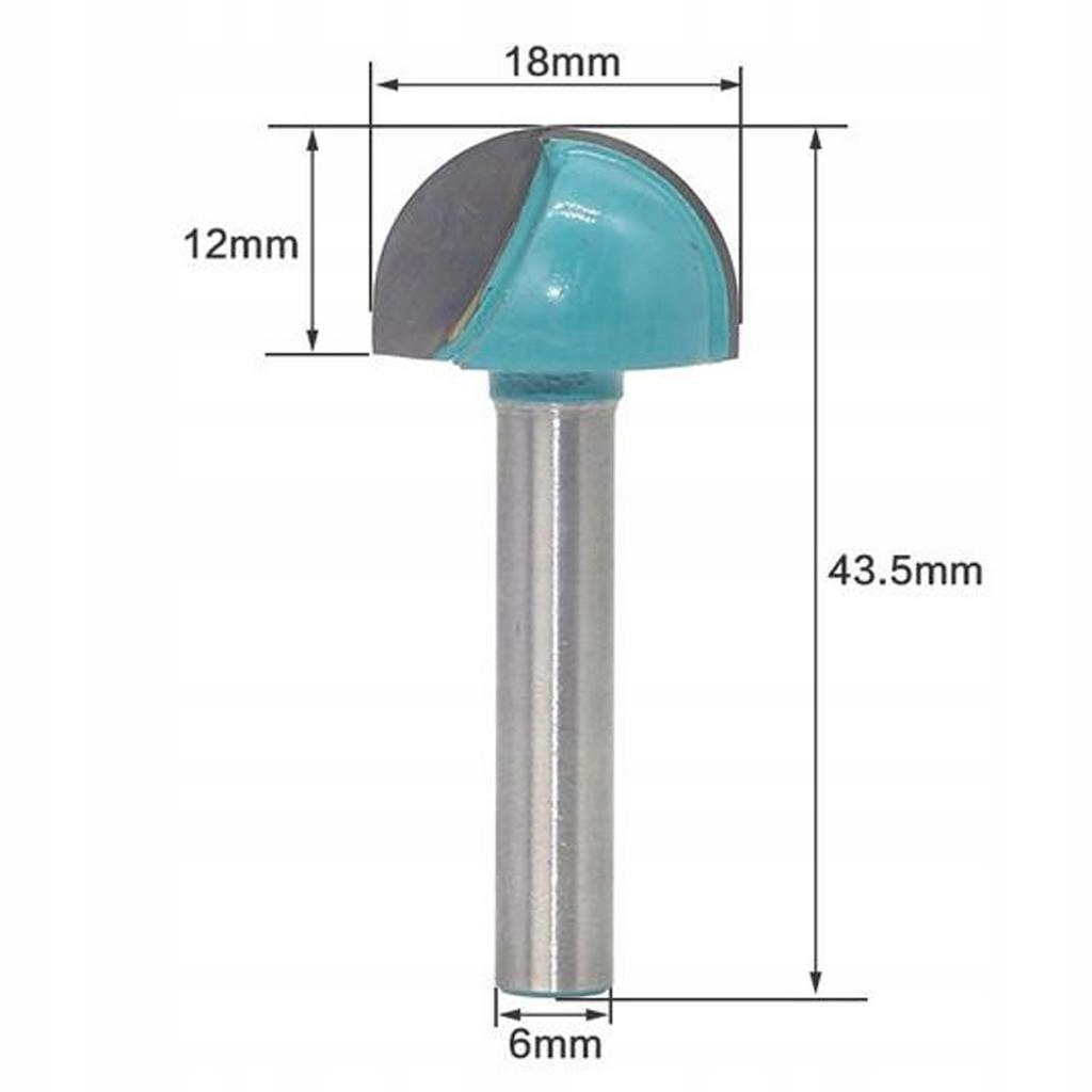 5 Pcs Flute Milling Cutter Round Nose Cutter Half Round Milling Cutter Ball Rodzaj frezu inny