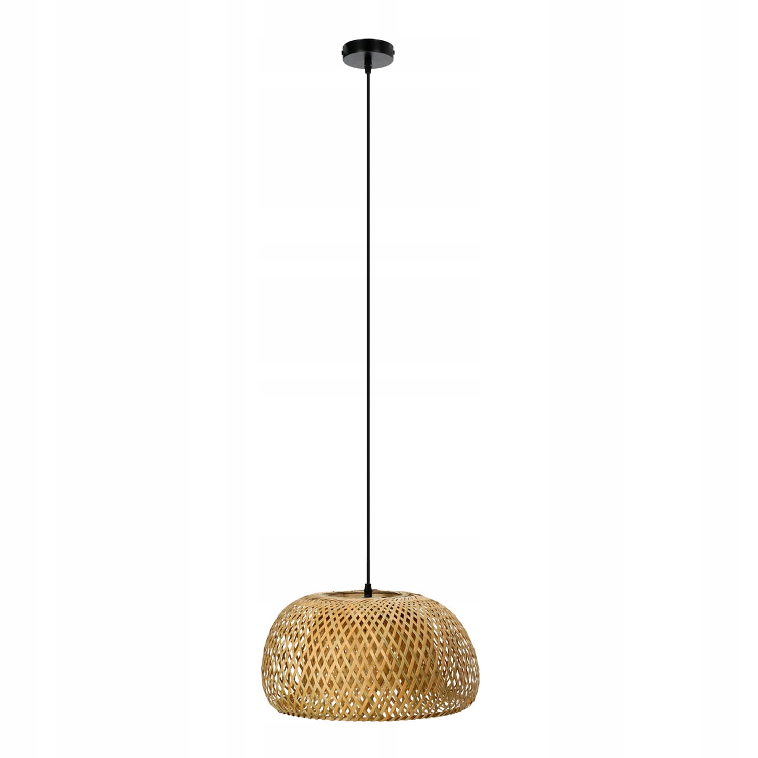 Závěsná bambusová lampa Boho Baku M Krbobumcz Kobi pletenina